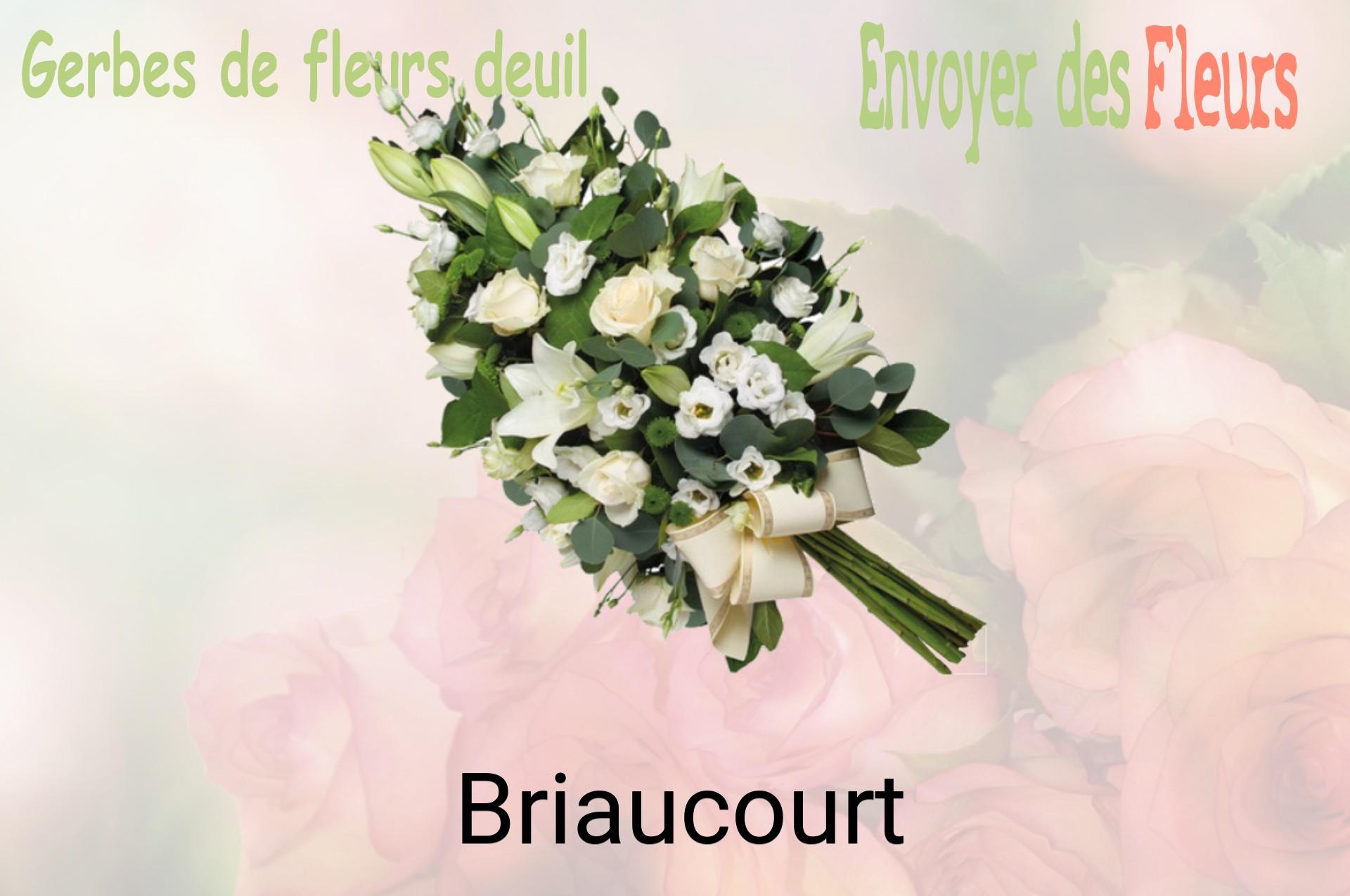 Gerbe de fleurs de deuil livrée à Briaucourt